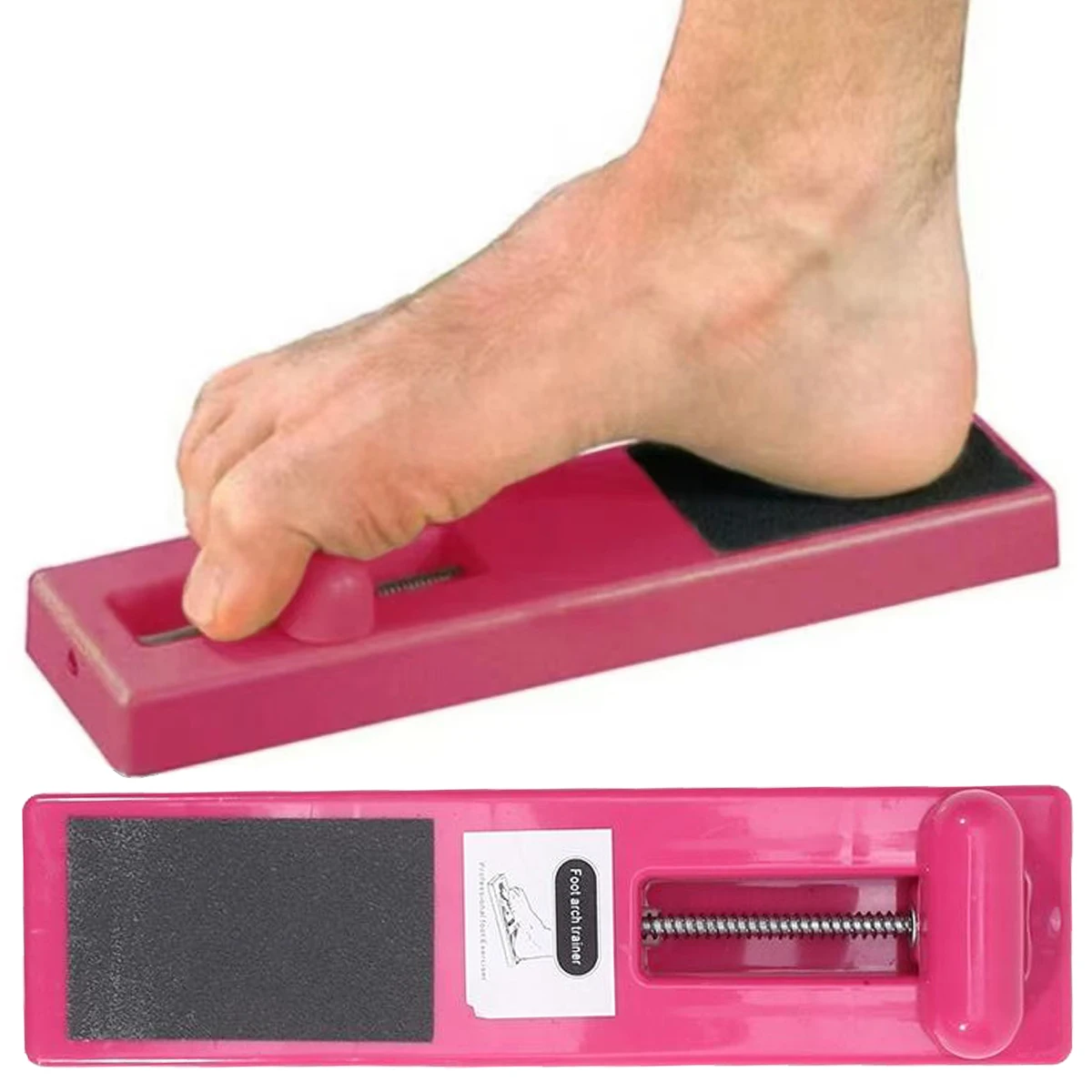 قطعة واحدة من مدرب دعم القوس ومحاذاة أصابع القدم - قاعدة مضادة للانزلاق، دعم قوس مبطن لالتهاب اللفافة الأخمصية، والأقدام المسطحة، والباليه، والجري