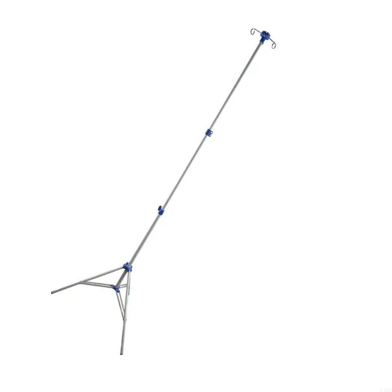 

Aluminum Alloy Mobile Stand 4 Hooks Compact Foldable Design Hospital Grade