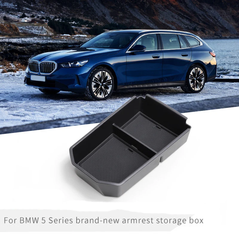 

For BMW 5 Series 2024 2025 Armrest Box Car Interior Accessories Storage Tray Organizer Case Center Console Lower Storage Box
