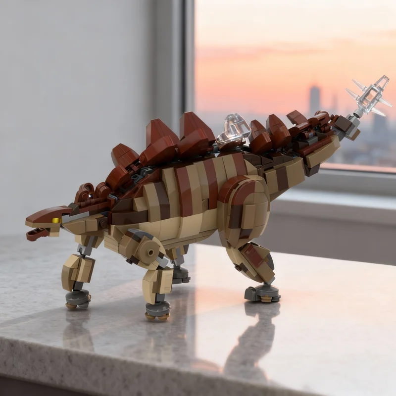 

Набор из 545 деталей: Реалистичная модель динозавра Стегозавра MOC из строительных блоков. Архитектурная игрушка. Идея для рождественского или новогоднего подарка. Подарок на день рождения.