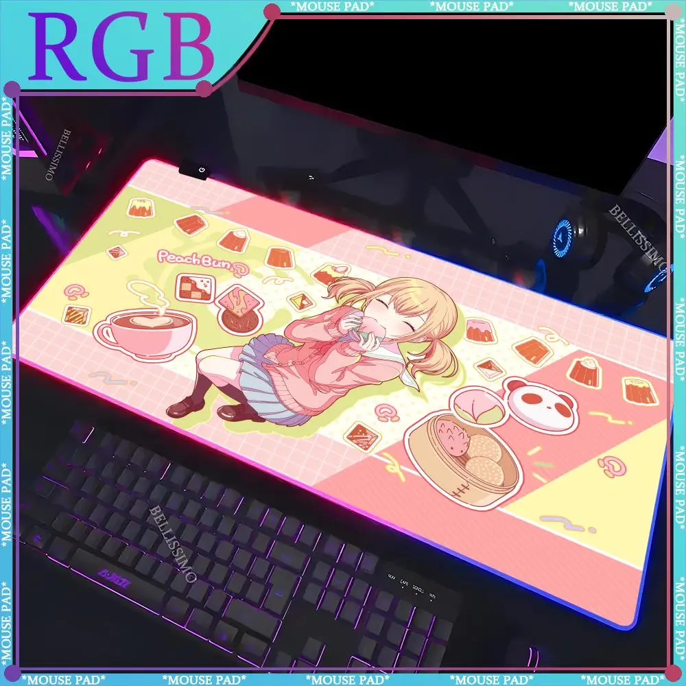 XXL Gaming Mousepad P-Project Sekai Birthday Card Mouse pad Anime PJSK Deskmat RGB Cabinet Extended Mousemat Large Keyboard Mat