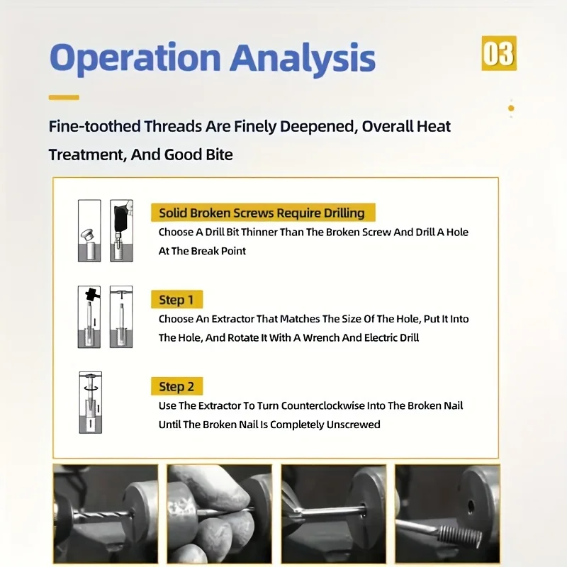 5/6pcs Screw Extractor Metal Drill Bit Set Damaged Screws Remover Extractor Woodworking Tools Broken Bolt Water Pipe Extractor