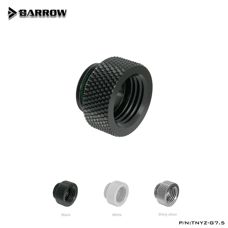 Barrow Computer Extension Fitting Base, M-F Thread Watercooling Hardware Extending Connector to 7.5mm-40mm Optional, 3 Colors