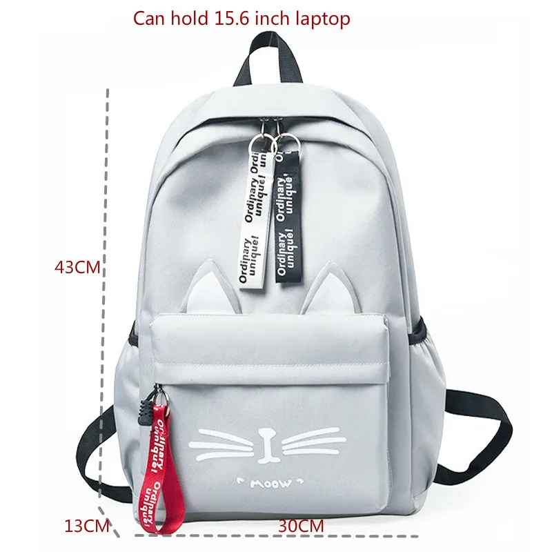 Mochila Escolar con orejas de gato para niños y niñas, morral Escolar con orejas de gato para estudiantes, novedad