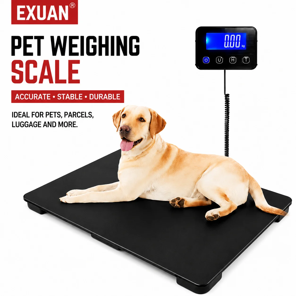 Accurate Digital Pet Scale Extra Large Weighing Platform for Big Dogs Cats and Small Animals Pet Shop Weight Monitor