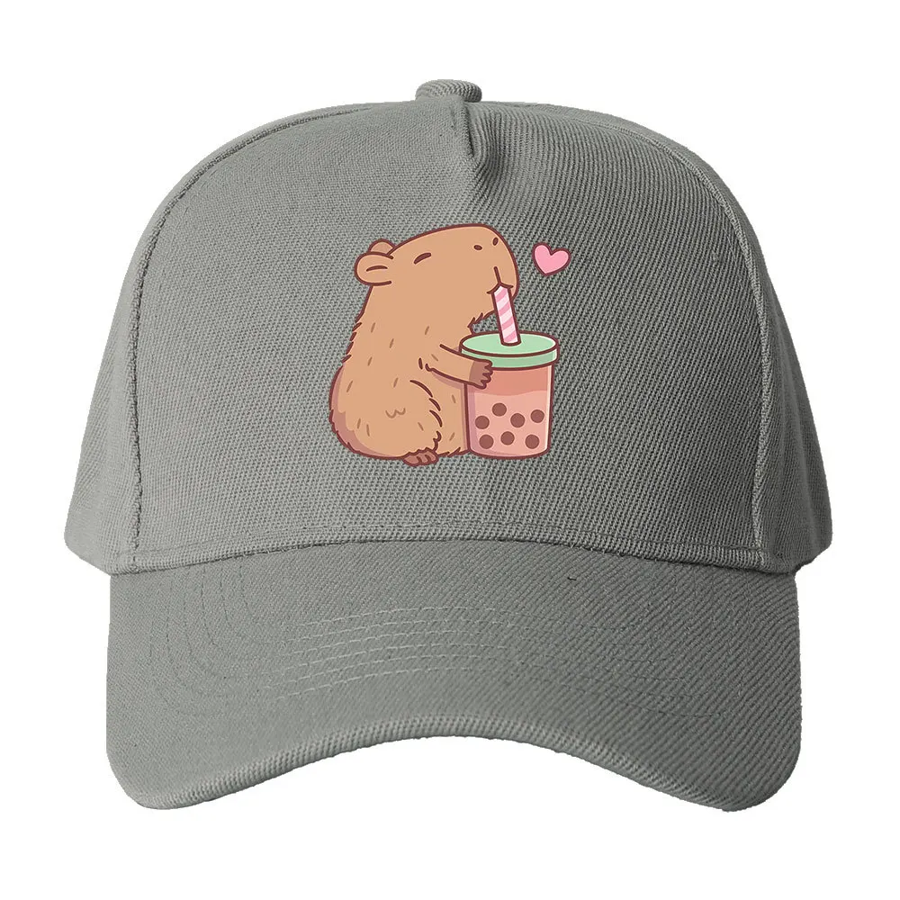 

Miniso cute little capybara personalized imitation hair sun protection baseball cap for men and women adjustable baseball cap