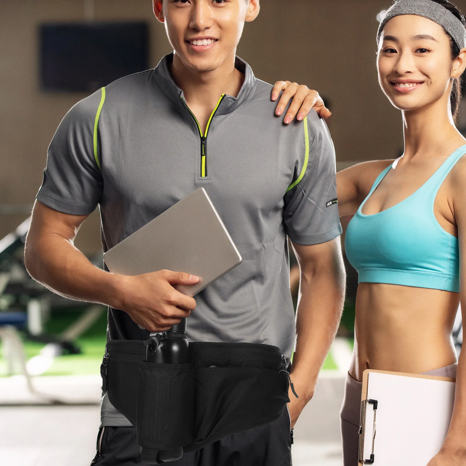 Adjustable Running Waist Pack Waterproof Sports Belt Lightweight Water Bottle Holder Phone Carrier Outdoor Fitness Hiking