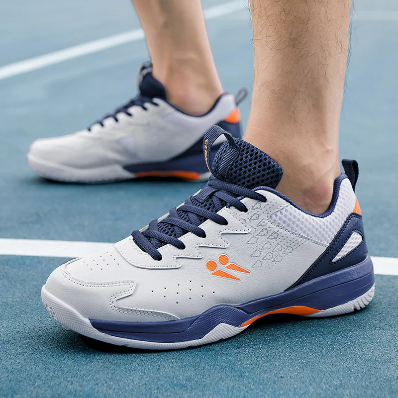 Мужская обувь для бадминтона, противоскользящая спортивная мужская обувь с низким берцем на открытом воздухе, прочная однотонная износостойкая повседневная обувь для бега для мужчин