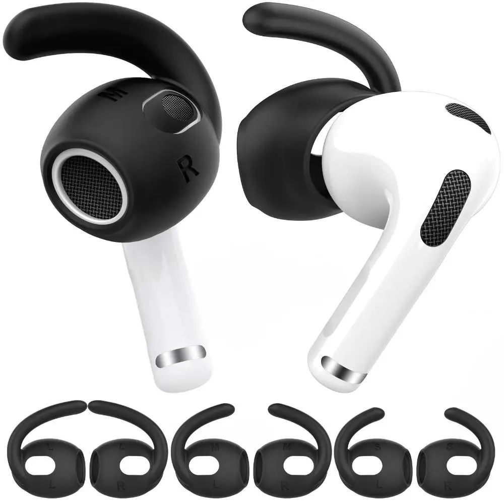 3Pairs Headphone Accessories Earcap Anti-Slip Eartips EarPads Wings Hook Silicone Earpods Cover For AirPods 3