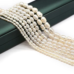 Freshwater Pearl Spacer Beads to make jewelry, a rice in shape, natural, supplies, DIY, necklace, bracelet, accessories 8 Main Sales Intemeio for Rosary - №4