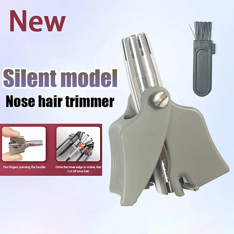 Mute Nose Hair Trimmer Stainless Steel Manual Trimmer Suitable For Nose Hair Razor Washable Portable Nose Hair Trimmer