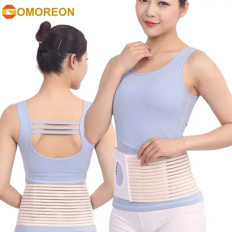 Ostomy Hernia Belt, Stoma Support Ostomy Hernia Belt for Colostomy Bag Abdominal Binder Lower-Waist Support Belt for Men & Women