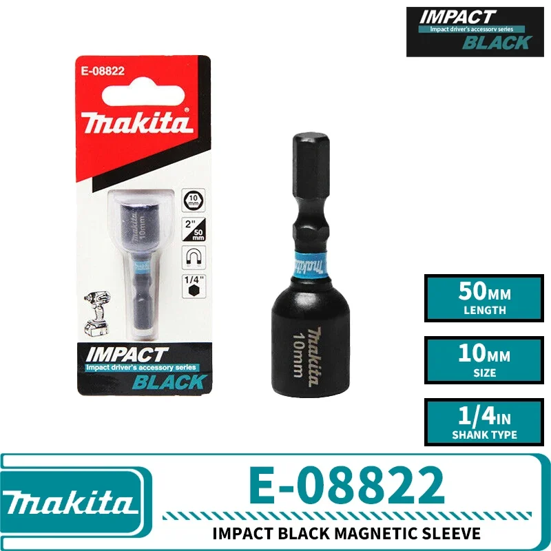 Makita-perceuse à percussion, noir, tournevis, jeu de conduite, outil électrique, accessoires de perceuse, pièces et accessoires pour outils