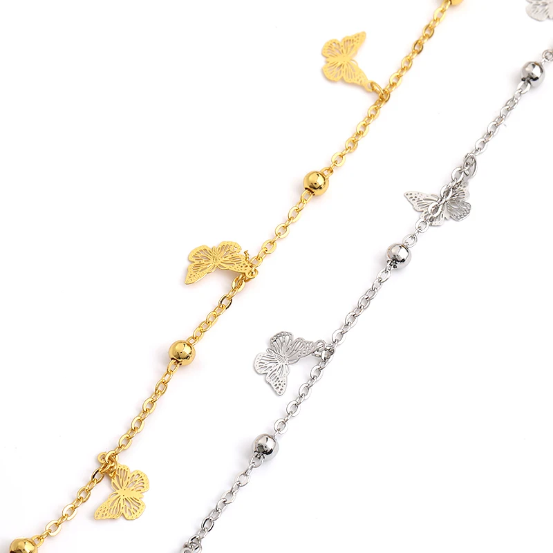1 Meter/Pack Fashion Bead Chain Butterfly Chain Fit DIY Jewelry Accessories handmade Earrings necklace bracelet Crafts