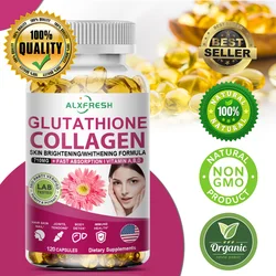 Alxfresh Collagen Glutathione Biotin Hyaluronic with Vitamins Complex Capsules Skin Beauty Care Antioxidant Dietery Supplement