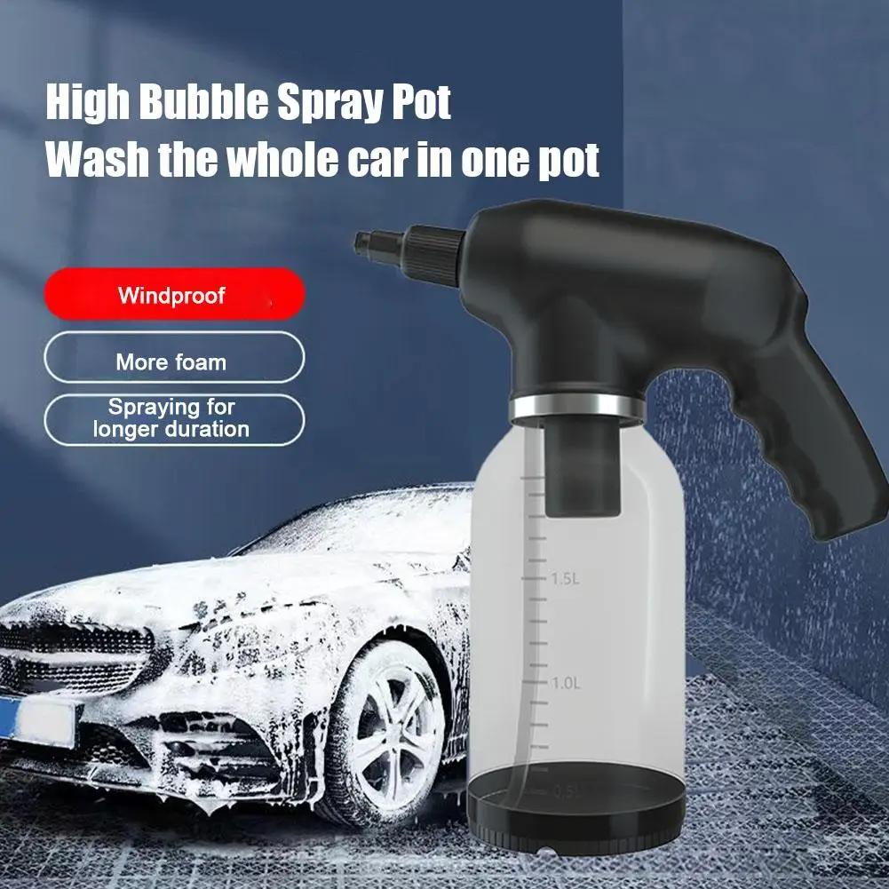 2L Electric Foam Sprayer Powerful Foam Generation Sprayer With 2000mAh Battery No Water Hose Needed Water Tank For Car Wash X7R7