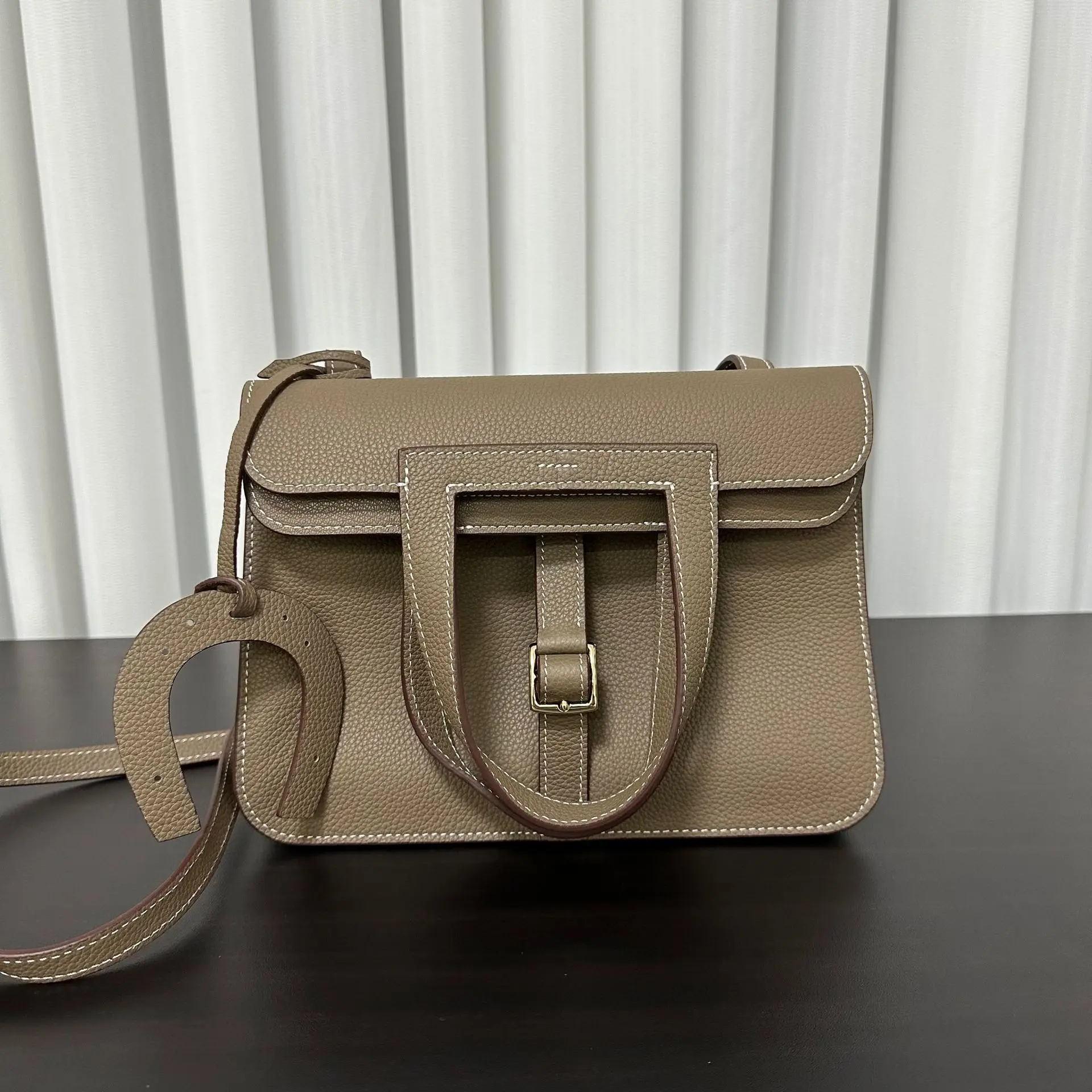 

New Folding Envelope Bag Cowhide Women's Patchwork Color Handbag Women's Leather Fashion Design Crossbody Bag Folding Style