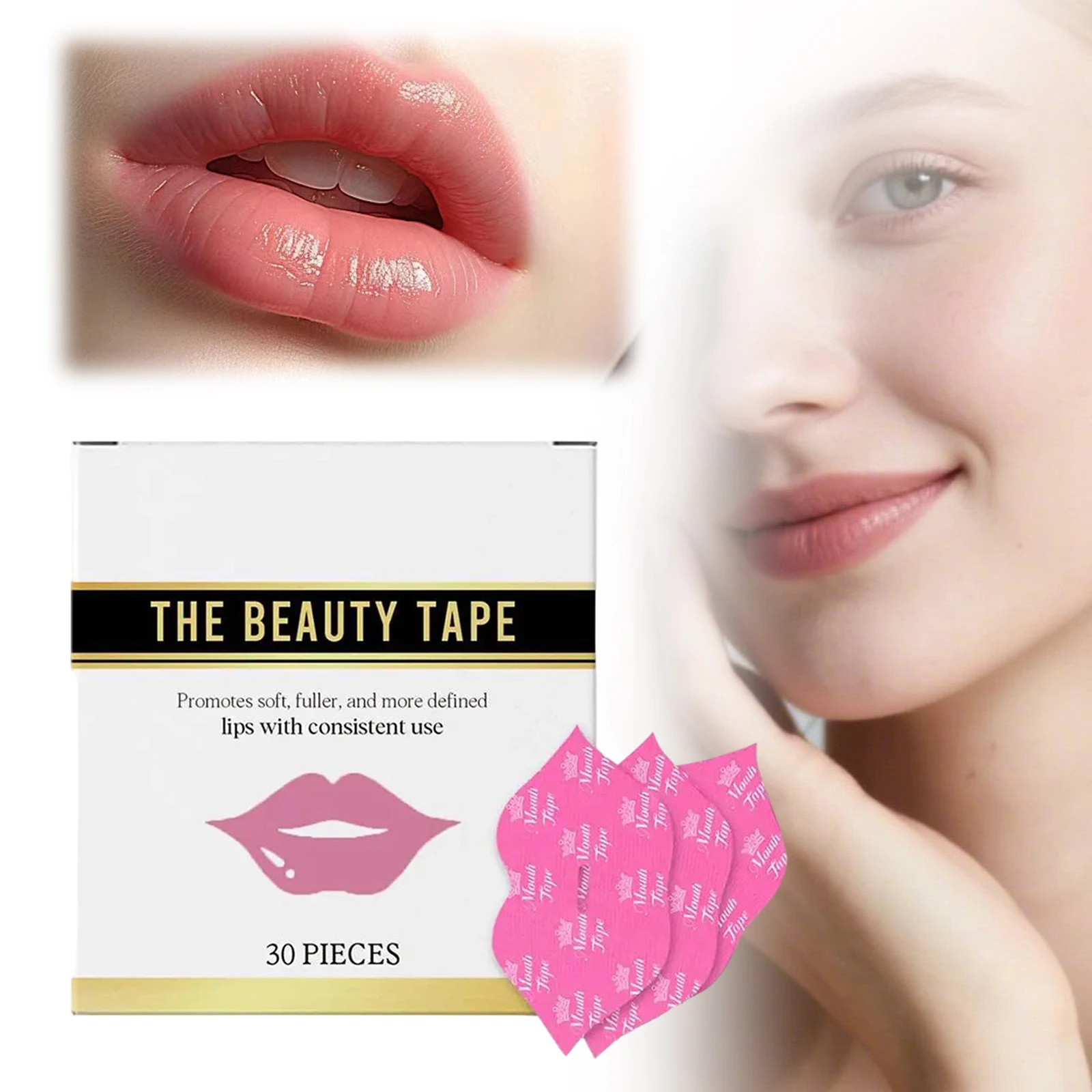 30PCS Women Night Lip Care Patches with Lavender & Vitamin E Moisturizing Lip Patches for Soft Feel Plumping & Moisture
