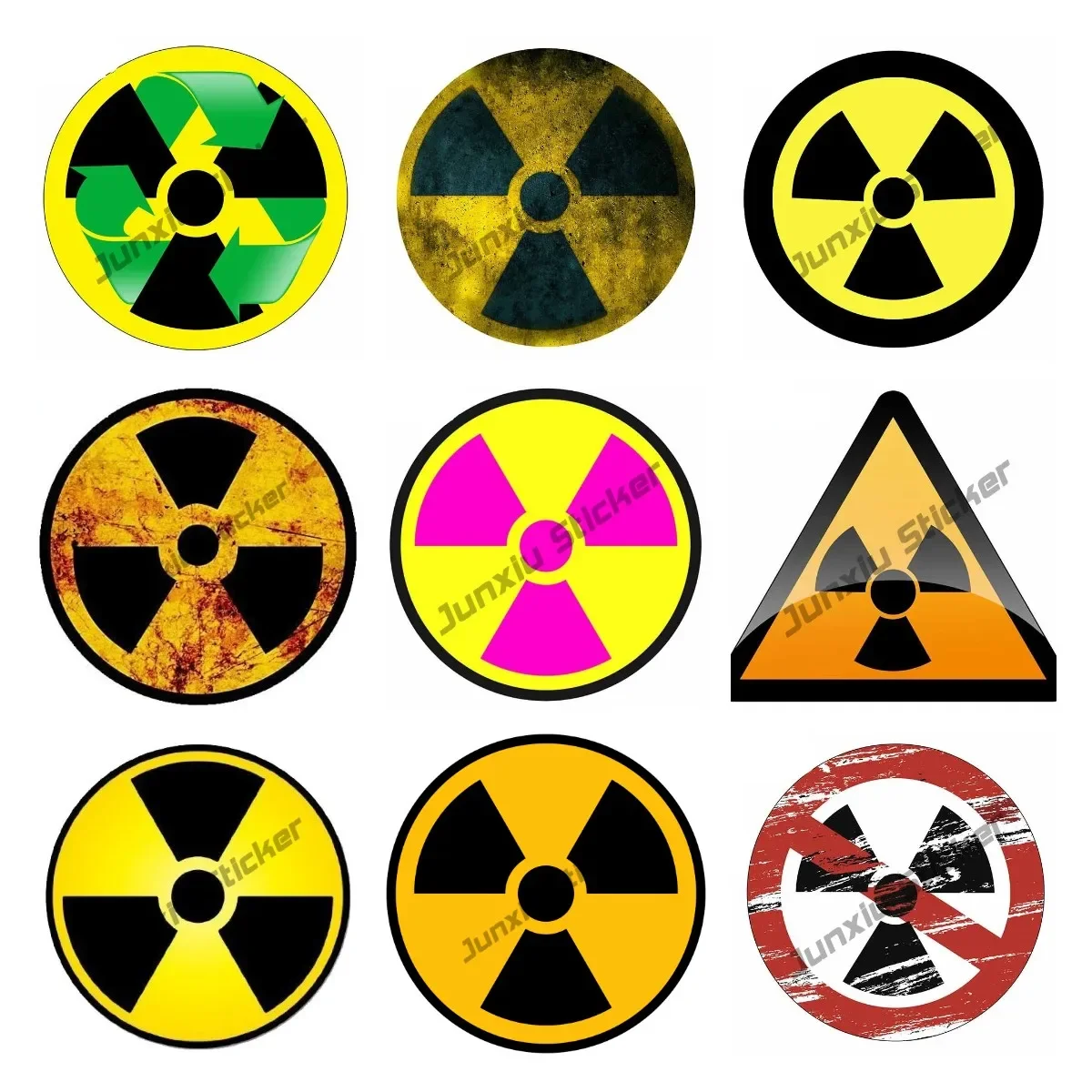 Radioactive Warning Car Stickers Skateboard Luggage Motor Laptop Decal Graffiti Vinyl Sticker Accessories