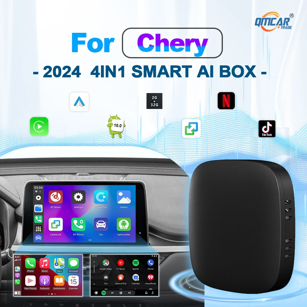 Carplay Ai Box Wireless CarPlay Android auto Tv Box For Youtube Netflix For Chery Arrizo 5 Arrizo 7 Tiggo 3 Tiggo 3X Tiggo 5X 