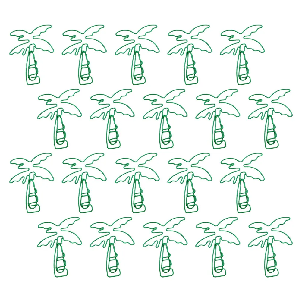 Coconut Paper Clip Funny Bookmarks for Office Cute Tree Shape Paperclips Document Organizing Binder