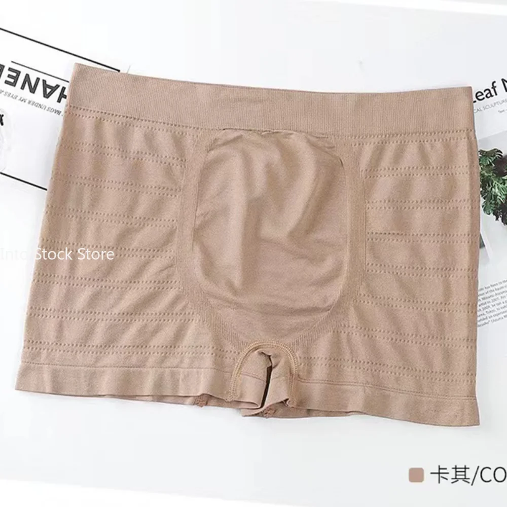 Man Underwear Boxer Organic Cotton Breathable Panties Seamless Soft Male Panties Flat Pants Comfortable Large Size Underpants