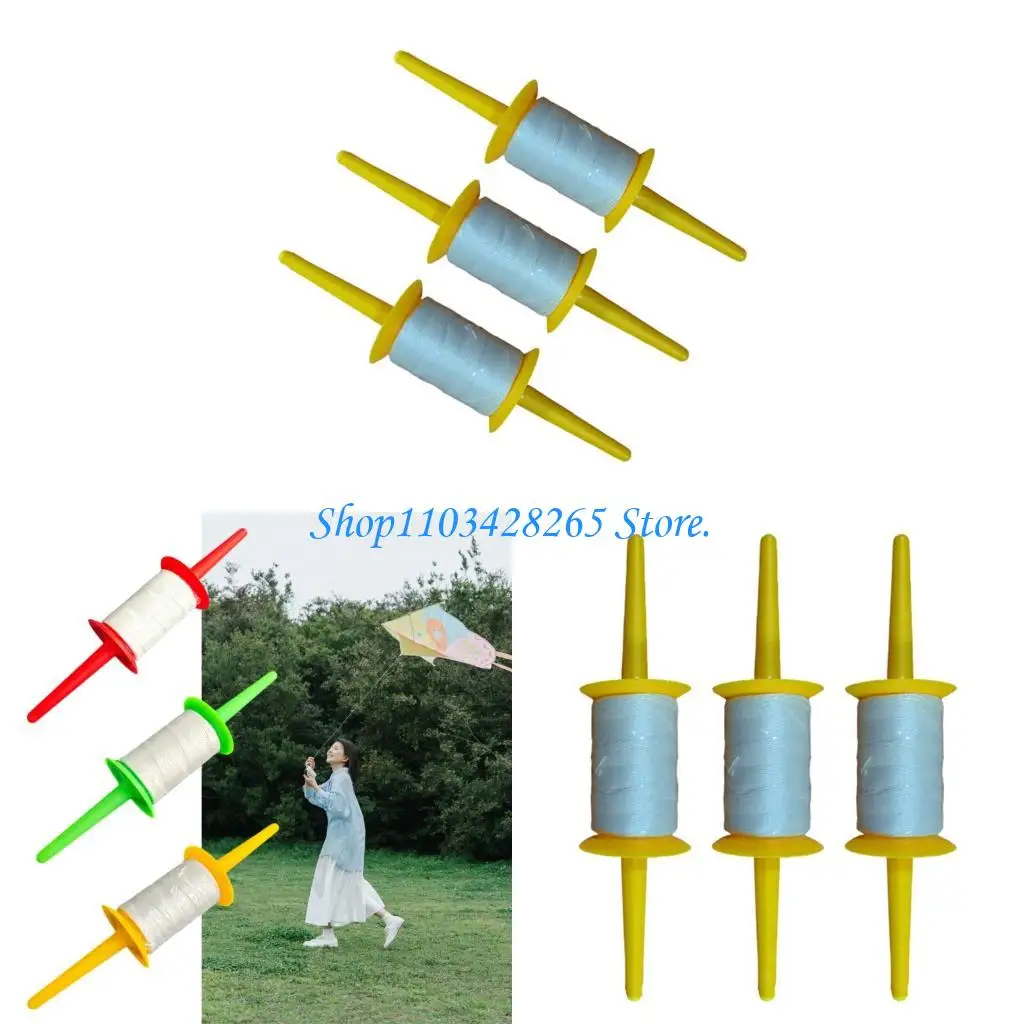 3pcs 인체 공학적 연 스풀 150m 헤비 듀티 스레드 안티 슬립 그립 G2TE