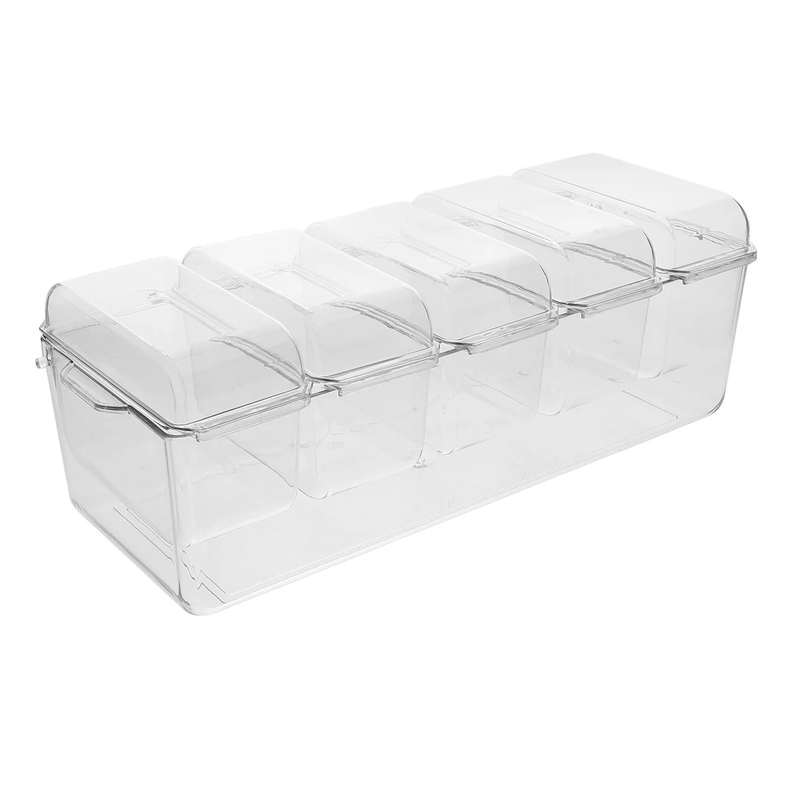 

Crisper Divided Snack Tray Fruit Transparent Plastic Condiment Server ganizer Large Capacity Easy Cleaning Versatile Food
