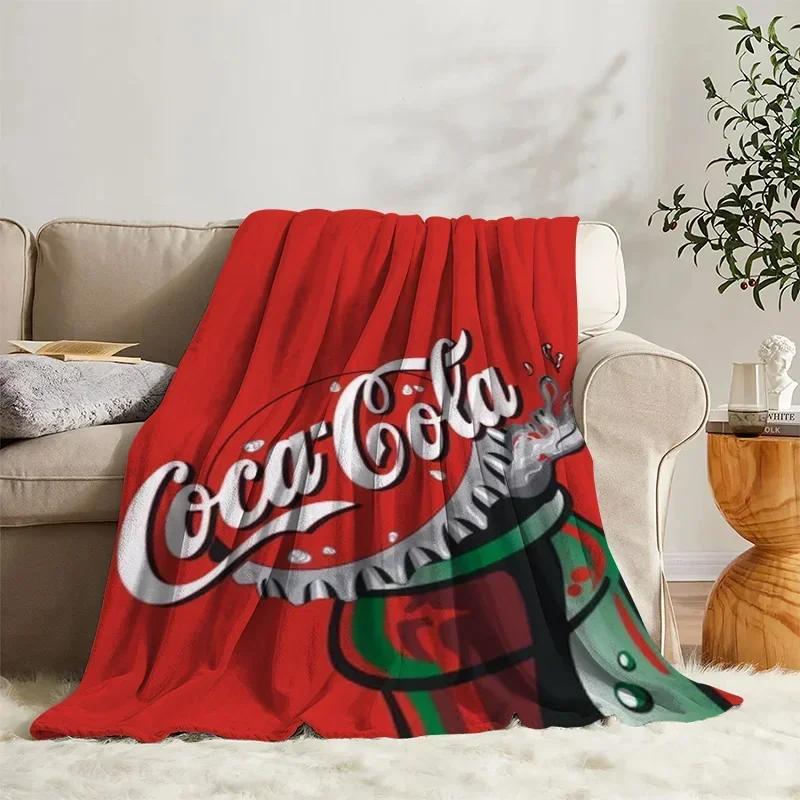 Fluffy Blankets Coca Colas Nordic Style Travel Blanket for Bed Camp Baby Nap Bedroom Sofa Decor Bedding Flannel Birthday Gift