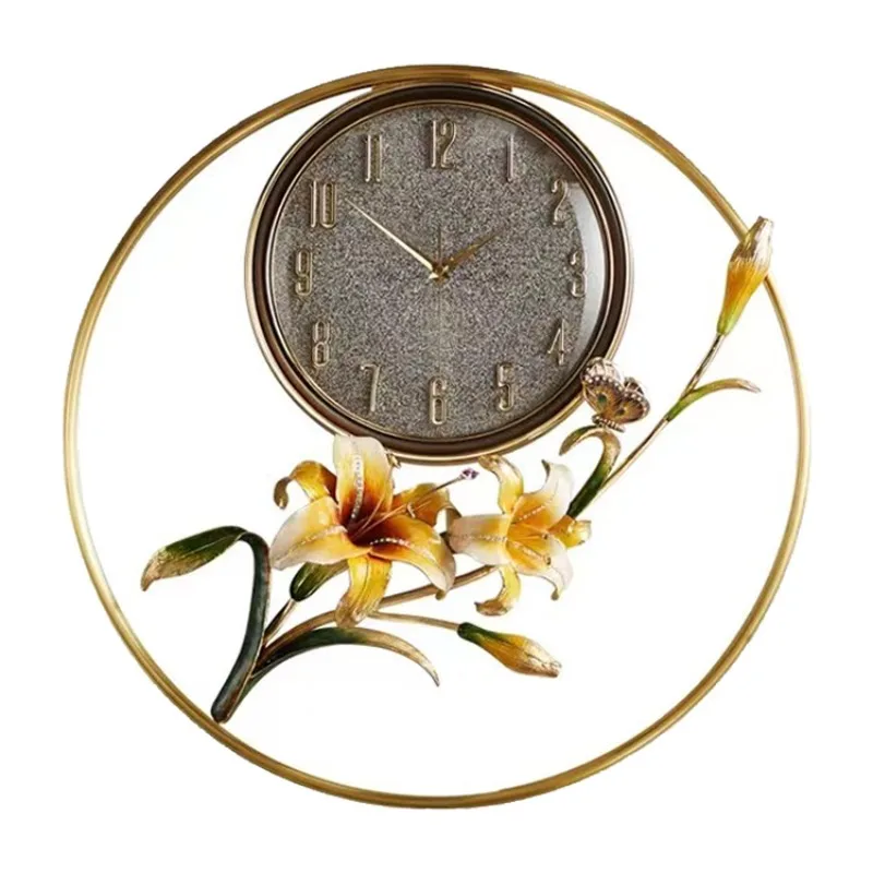 

Light luxury living room wall clock decoration home clock Nordic atmosphere new Chinese creative clock modern art decoration