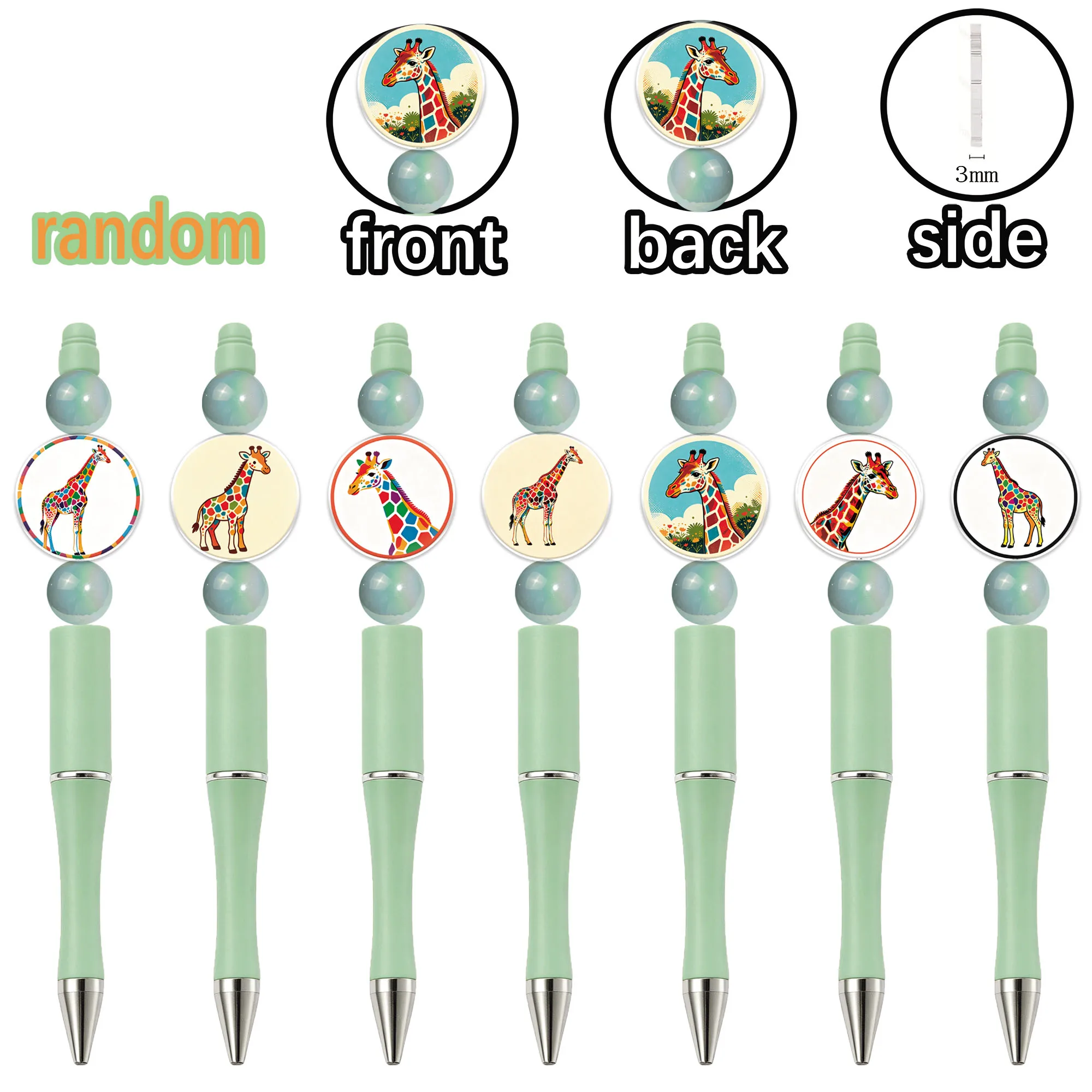 

12 pieces of creative animal ballpoint pens, rotatable signature pens, patterned random gift pens