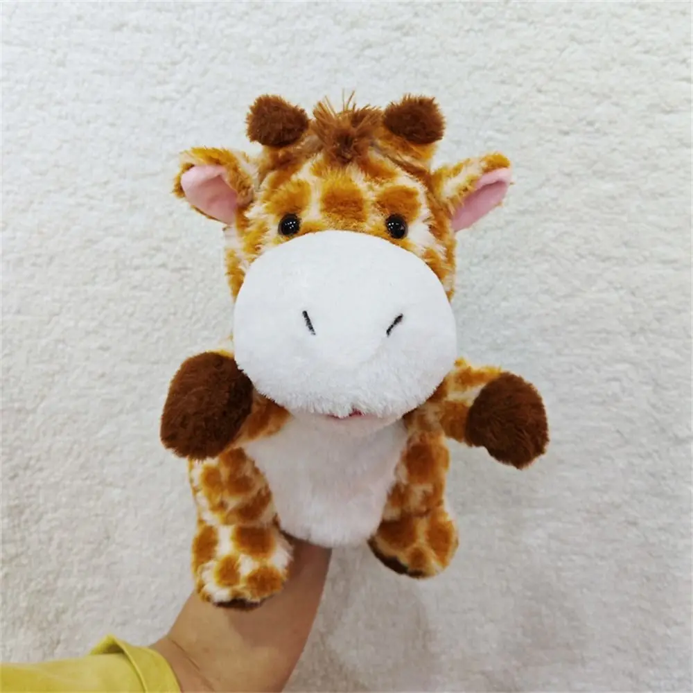 

Birthday Gift Jungle Animal Animal Hand Puppets Elephant Lion Movable Mouth Plush Hand Doll Giraffe Tiger Soft Plush Role-Play