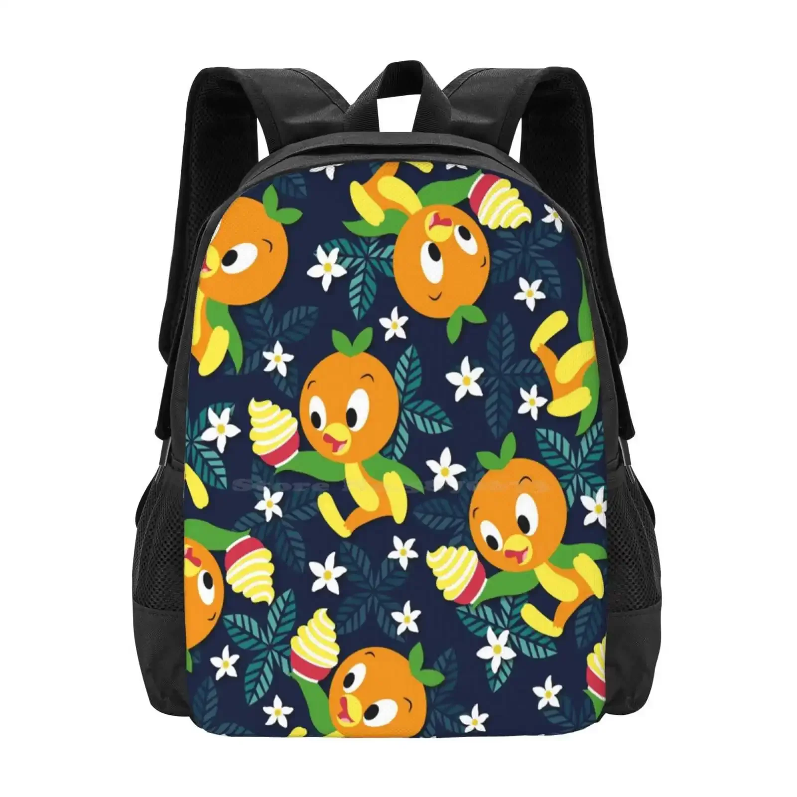 

Orange Bird & Citrus Swirl Hot Sale Schoolbag Backpack Fashion Bags Orangebird Little Orange Bird