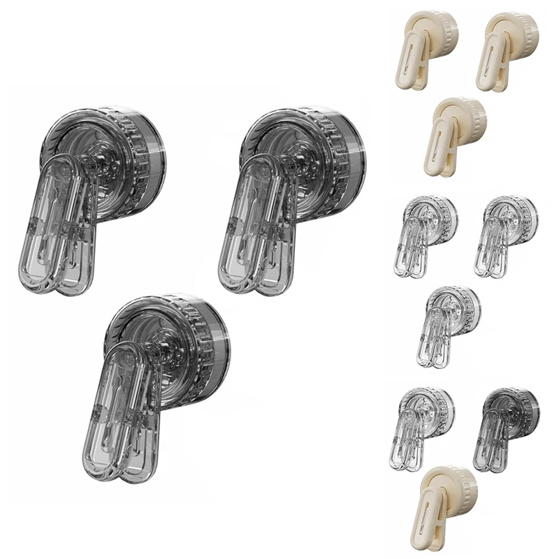 

Pack Of 3 Rotating Suction Cup Storage Clips Hooks For Hanging Home Office Accessories (C)