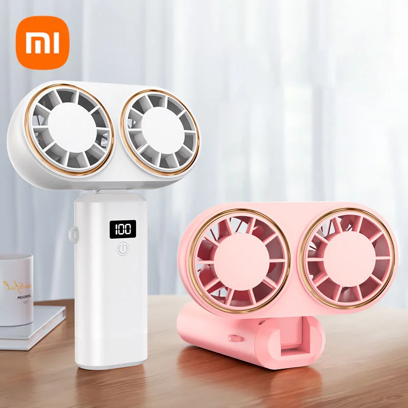 Xiaomi Small-scale Handheld Electric Fan LED Display Screen Foldable High Wind Power Long Endurance Low Decibel Outdoor Portable