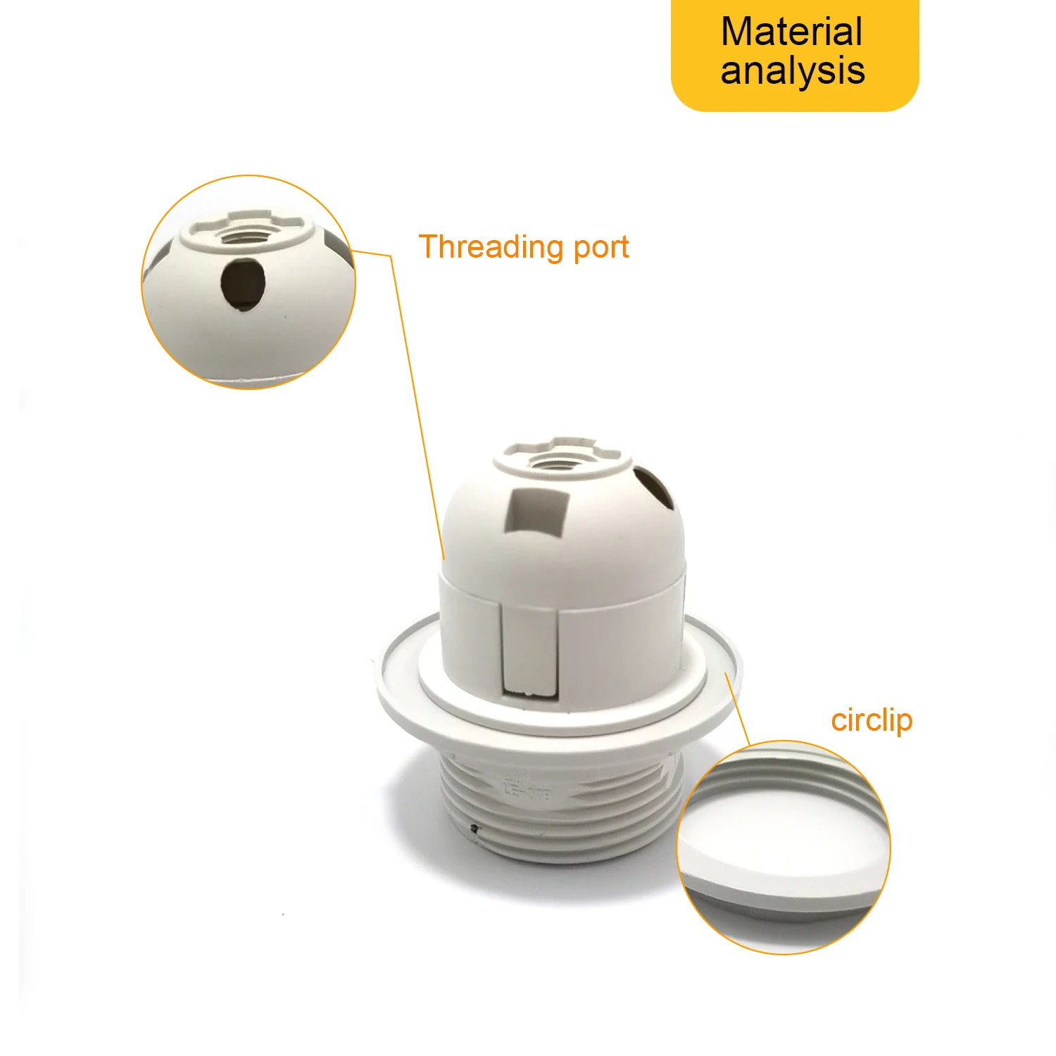 E27 LED Plastic Lamp Holder Light Bulb Socket Holder DIY E27 Base Lamp Accessories Luminaire Bulb Holder CQC CE