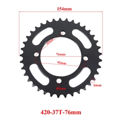 420 Chain 37T teeth 76mm Rear Sprocket for 50cc 70cc 110cc 125cc Dirt Pit Bike  37T