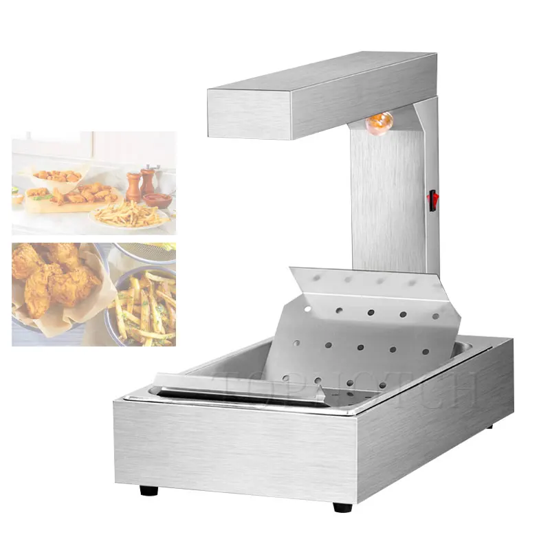 Durable French Fry Warmer Dump Station Heat Lamp Food Freestanding Stainless Steel Chicken Onion Ring Commercial Home Use