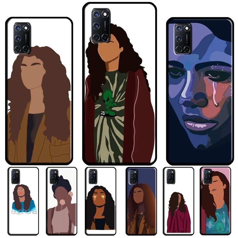 Euphoria Zendaya Rue Case For OPPO A74 A94 A54 A53 A57 S A5 A9 A15 A52 A72 A17 A77 A78 A91 A93 A16 A76 A96 Coque