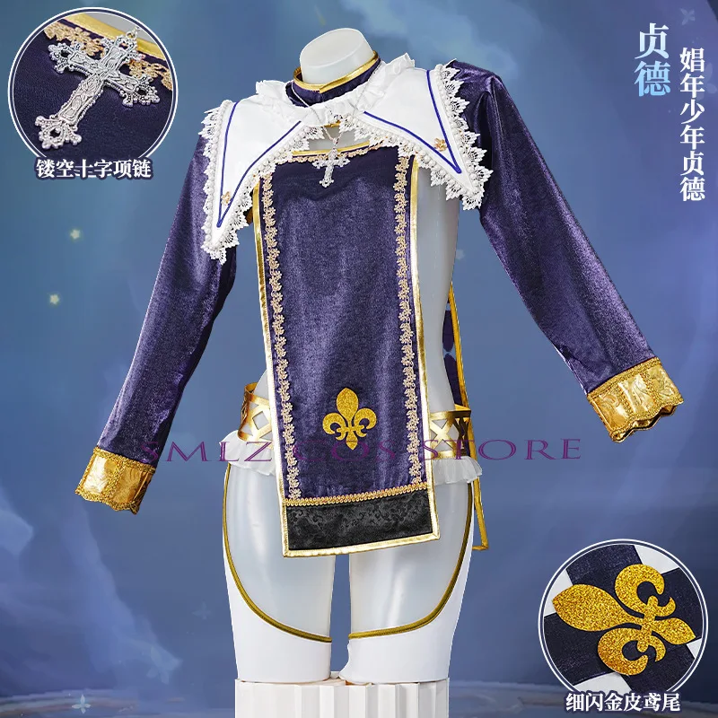 

Anime Teenager Jeanne Cosplay Costume Sexy Woman Cutout Dress Cloak Hat Outfit Set Party Fashion Play Unifoem Skirt