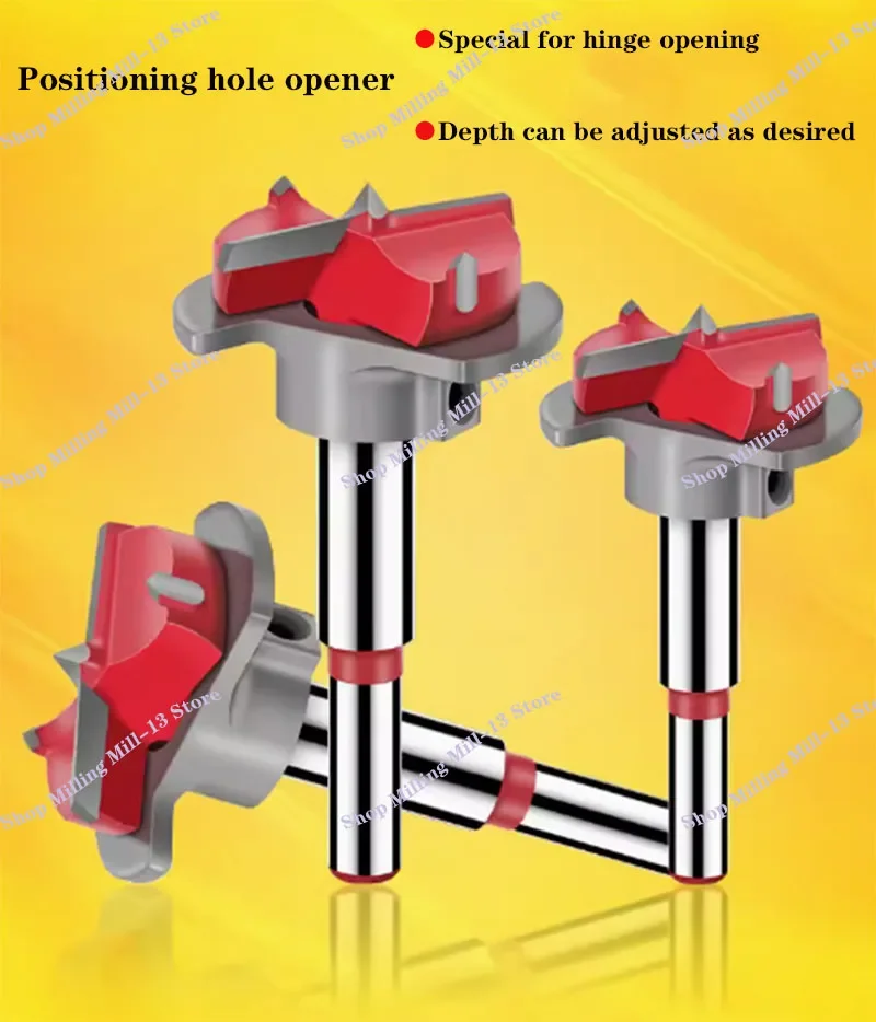 1Pc Diameter 15,20,25,30,35Mm Verstelbare Carbide Boor Scharnier Gat Opener Boring Bit Getipt Boren Houtbewerking Snijder