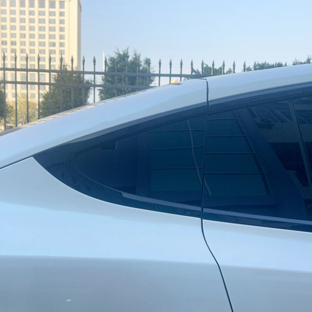 For Tesla Model X 2016-2020 SUV Window Chrome Delete Blackout ABC Pillars Glossy Black Stickers