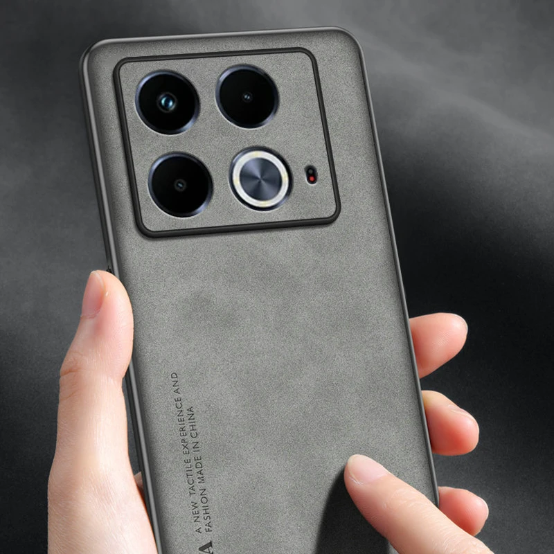 Luxury Business Leather Phone Protective Back Case for Infinix Note 40 Pro Plus X HOT 50 I 4G 5G TPU+PU Shockproof Cover Shell