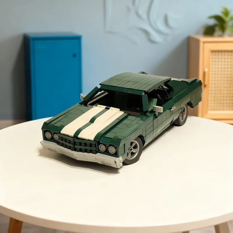 

1624 детали MOC: Модель Chevrolet Chevelle SS, конструктор, рождественский подарок, игрушка, креативная идея для самостоятельной сборки, кирпичики