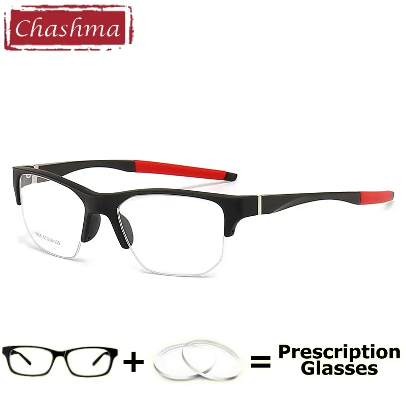 Chashma Prescription Glasses Men Sport Myopia Lenses Optical Recipe Reading Spring Hinge Football Anti Blue Light Spectacles