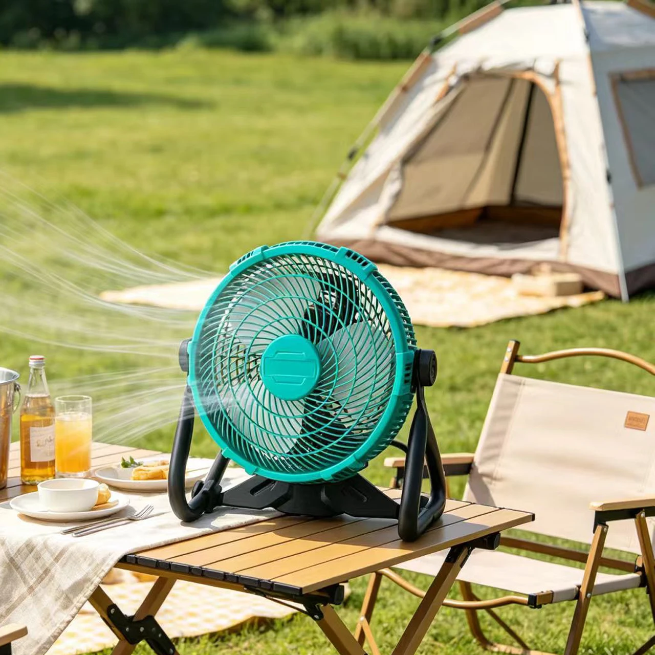Outdoor Camping Fan 12 Inch Rechargeable Lithium-ion Fan FOR Battery For BL1830 BL1815 Strong Winds Garden Cooler