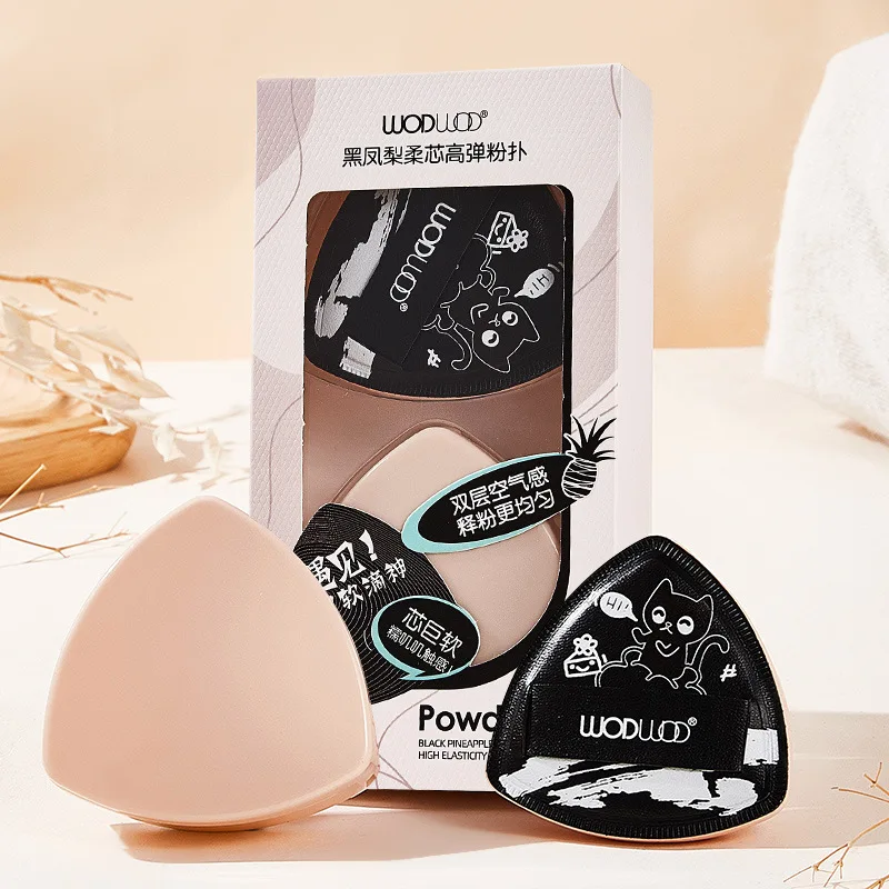 WODWOD Esponja de Maquiagem em Formato de Gato para Base Air Cushion e Pó Solto, Ferramenta Aplicadora Cosmética, Atacado