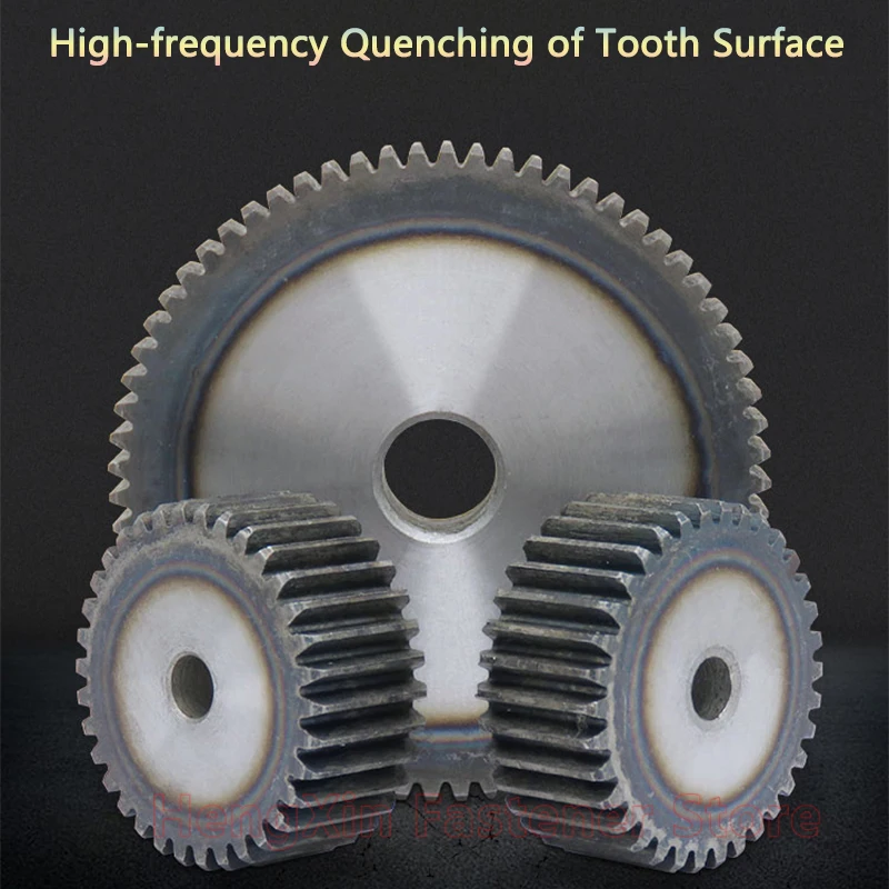 Flat Gear 1M-51 52 53 54 55 56 57 58 59 60-95 Teeth 1 Mod Spur Gear 45 Steel Motor Gear Cylindrical Gear Process Hole Quenching