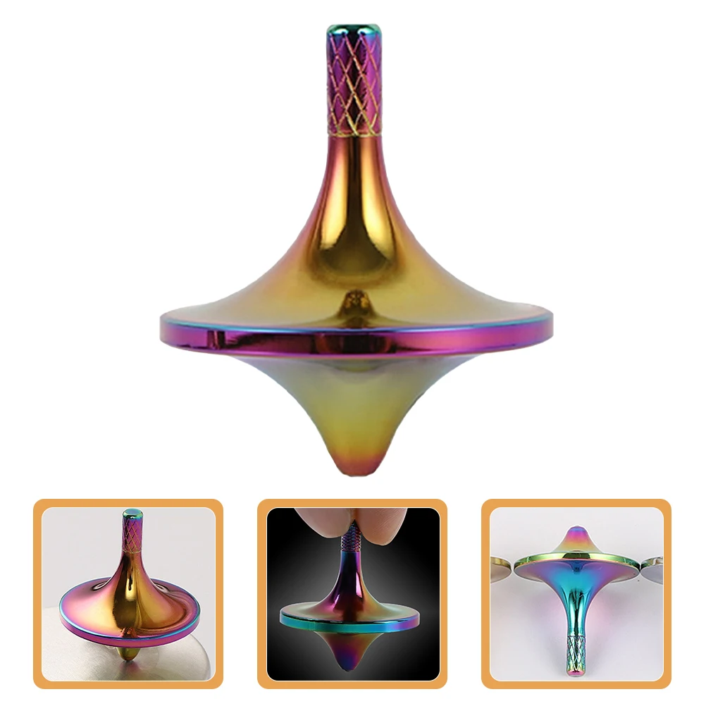 Mainan Fidget Giroskop Spiral Mainan Tembaga Ujung Jari Logam Interaktif Penghilang Stres Anak Kecil