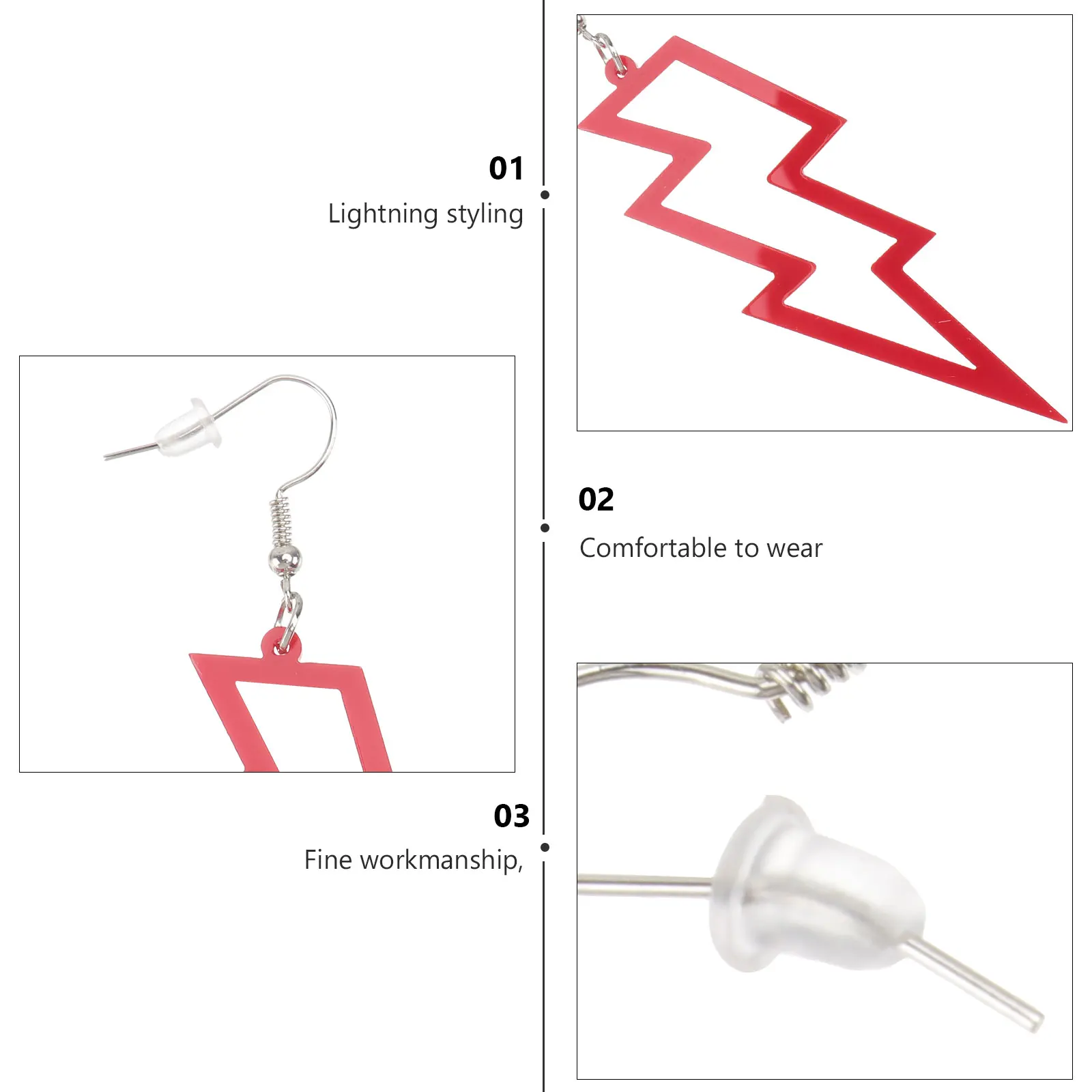 

Fluorescent Color Earrings Trendy Halloween Fashion Acrylic Punk Style Decoration Accessories Miss